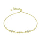 Pulseira de Prata com Banho de Ouro com Diamante Branco  Contraste: Cabeca de Veado (800)