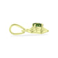 Pendente de Prata com Banho de Ouro com Safira Verde
