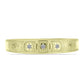 Anel de Prata com Banho de Ouro com Diamante Branco