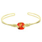 Pulseira de Prata com Banho de Ouro com Turquesa de Mohave  Contraste: Cabeca de Veado (800)