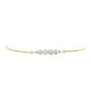 Pulseira de Prata com Banho de Ouro com Diamante Branco  Contraste: Cabeca de Veado (800)