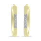 Brincos de Prata com Banho de Ouro com Diamante Branco