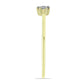 Anel de Prata com Banho de Ouro com Diamante Branco