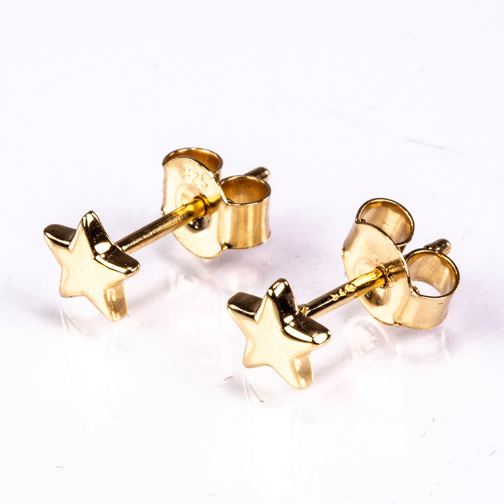 Brincos de Prata com Banho de Ouro