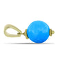 Conjunto de Prata com Banho de Ouro com Jade Azul ( Brincos+Pendente )