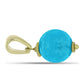 Conjunto de Prata com Banho de Ouro com Jade Azul ( Brincos+Pendente )