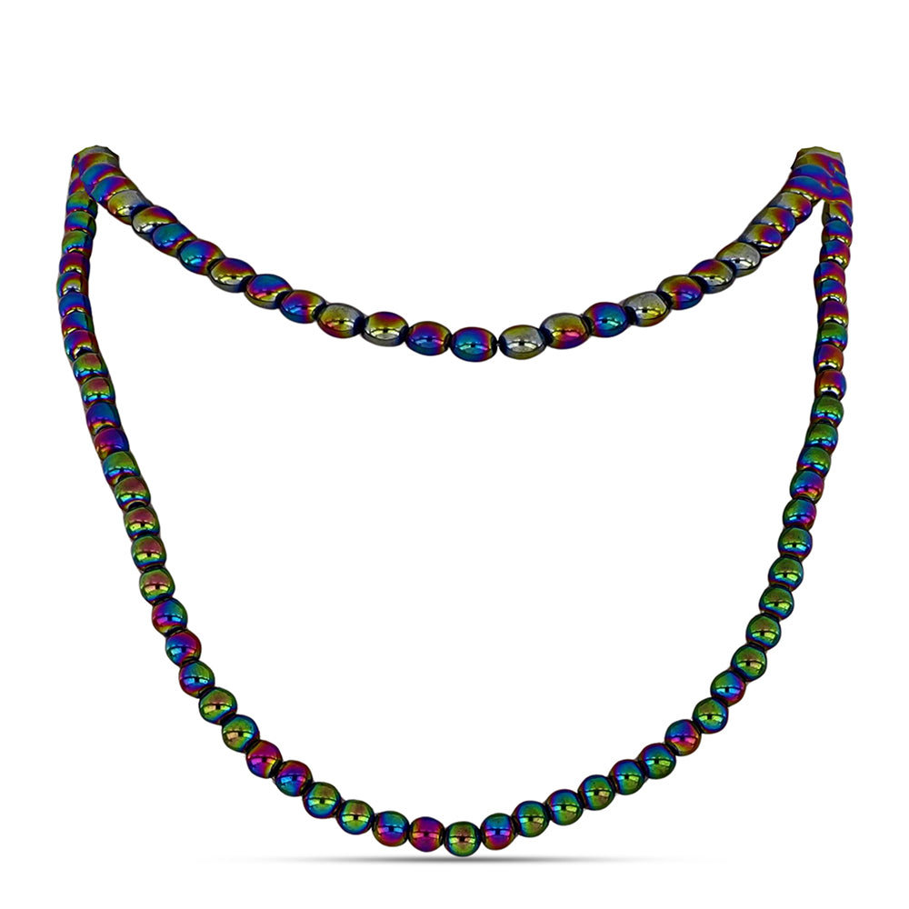 Conjunto com Quartzo Hematita Verde Místico ( Colar+Pulseira ) 3 
