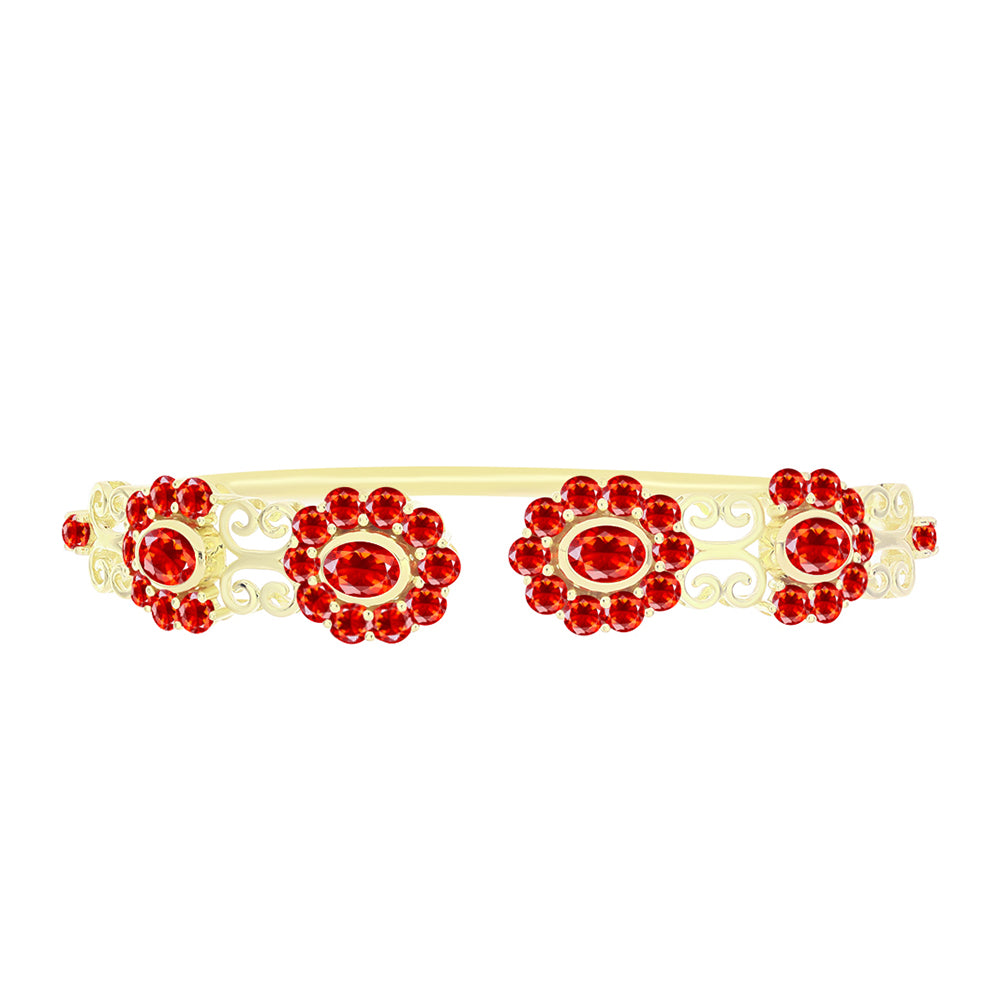 Pulseira de Prata com Banho de Ouro com Opala Fogo de Lega Dembi  Contraste: Cabeca de Veado (800) 1 