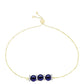 Pulseira de Prata com Banho de Ouro com Pérola Preta de Água Doce e Topázio Branco  Contraste: Cabeca de Veado (800)