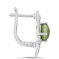 Brincos de Prata com Olho de Gato Verde de Antananarivo e Topázio Branco