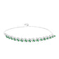 Pulseira de Prata com Esmeralda da Zambézia e Topázio Branco  Contraste: Cabeca de Veado (800)