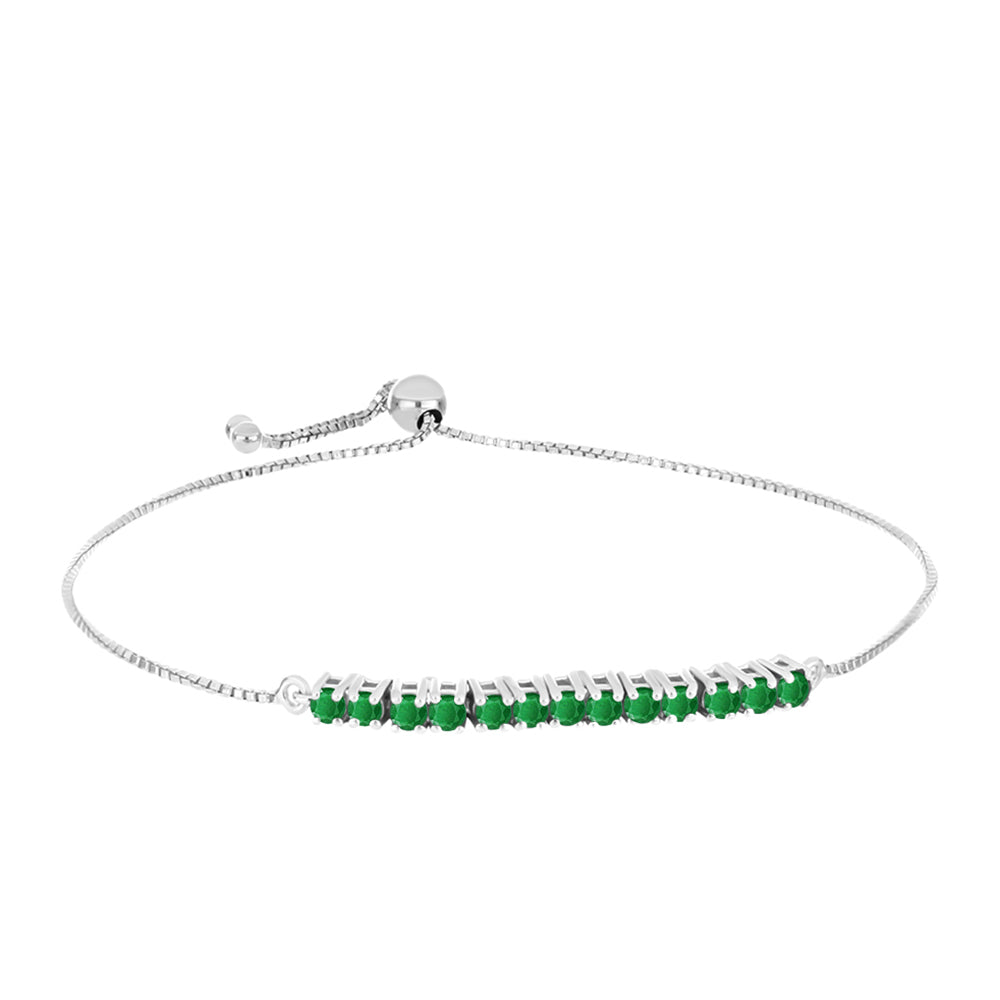 Pulseira de Prata com Esmeralda da Zambézia  Contraste: Cabeca de Veado (800) 1 