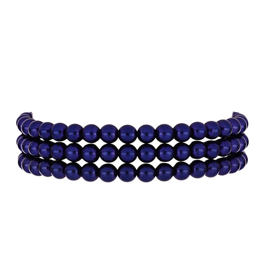 Pulseira de Prata com Banho de Ouro com Pérola Preta de Água Doce