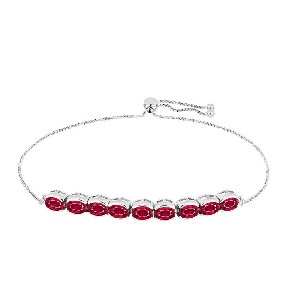 Pulseira de Prata com Rubi de Madagáscar  Contraste: Cabeca de Veado (800) 1 