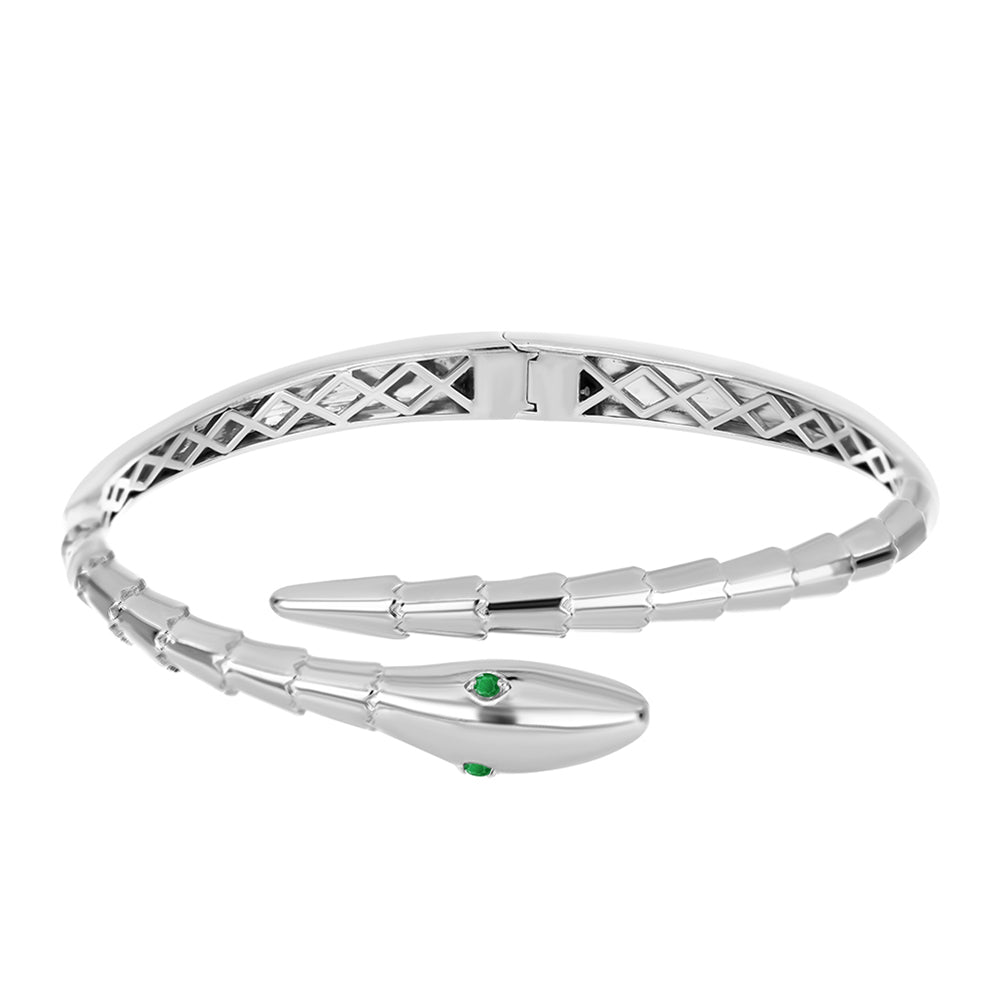 Pulseira de Prata com Esmeralda da Zambézia  Contraste: Cabeca de Veado (800)