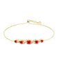 Pulseira de Prata com Banho de Ouro com Opala Fogo de Lega Dembi e Topázio Branco  Contraste: Cabeca de Veado (800)