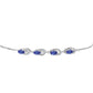 Pulseira de Prata com Tanzanite AAA e Diamante Branco  Contraste: Cabeca de Veado (800)
