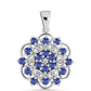 Pendente de Prata com Tanzanite AAA e Diamante Branco