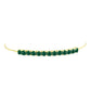 Pulseira de Prata com Banho de Ouro com Ágata Verde  Contraste: Cabeca de Veado (800)