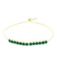 Pulseira de Prata com Banho de Ouro com Ágata Verde  Contraste: Cabeca de Veado (800)