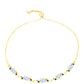 Pulseira de Prata com Banho de Ouro com Pedra da Lua Arco-íris e Ametista de Marrocos  Contraste: Cabeca de Veado (800)