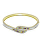 Pulseira de Prata com Banho de Ouro com Ametista de Marrocos e Citrino de Ural  Contraste: Cabeca de Veado (800)