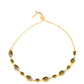 Pulseira de Prata com Banho de Ouro com Quartzo Cognac e Topázio Branco  Contraste: Cabeca de Veado (800)