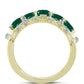 Anel de Prata com Banho de Ouro com Ágata Verde e Topázio Branco  Contraste: Cabeca de Veado (800)