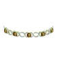 Pulseira de Prata com Banho de Ouro com Quartzo Cognac e Topázio Branco  Contraste: Cabeca de Veado (800)