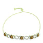 Pulseira de Prata com Banho de Ouro com Quartzo Cognac e Topázio Branco  Contraste: Cabeca de Veado (800)