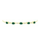 Pulseira de Prata com Banho de Ouro com Ágata Verde e Topázio Branco  Contraste: Cabeca de Veado (800)