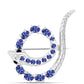 Alfinete de Prata com Tanzanite AAA e Diamante Branco  Contraste: Cabeca de Veado (800)