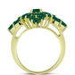 Anel de Prata com Banho de Ouro com Ágata Verde  Contraste: Cabeca de Veado (800)