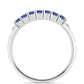 Anel de Prata com Tanzanite AAA e Diamante Branco
