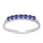 Anel de Prata com Tanzanite AAA e Diamante Branco