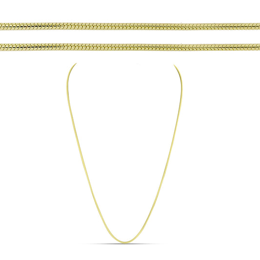 Corrente de Prata com Banho de Ouro  Contraste: Cabeca de Veado (800)