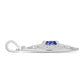 Pendente de Prata com Tanzanite AAA e Diamante Branco