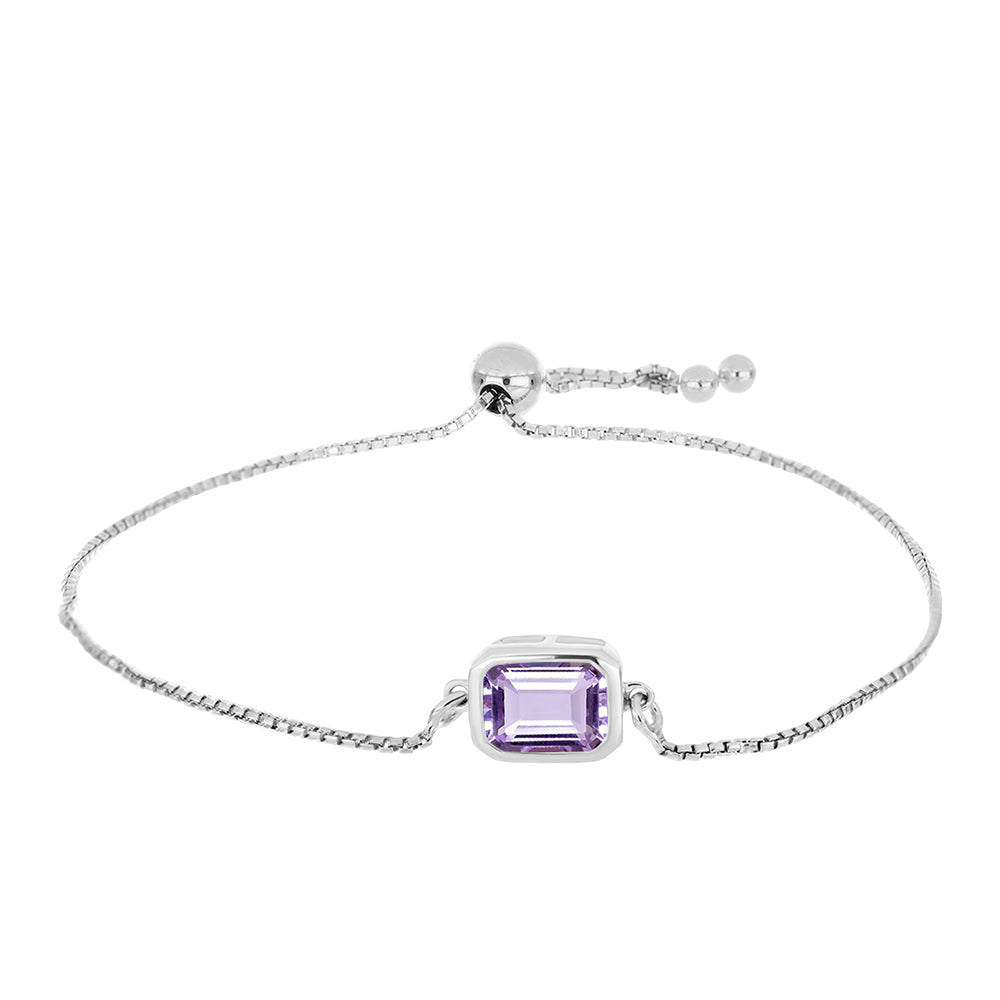 Pulseira de Prata com Ametista Rosa de França  Contraste: Cabeca de Veado (800) 1 