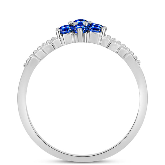 Anel de Prata com Safira Azul Australiana