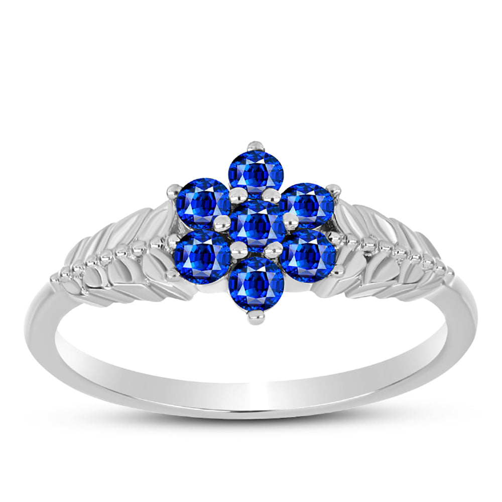 Anel de Prata com Safira Azul Australiana