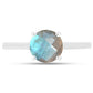 Anel de Prata com Labradorite