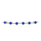 Pulseira de Prata com Safira Azul Australiana e Topázio Branco  Contraste: Cabeca de Veado (800)