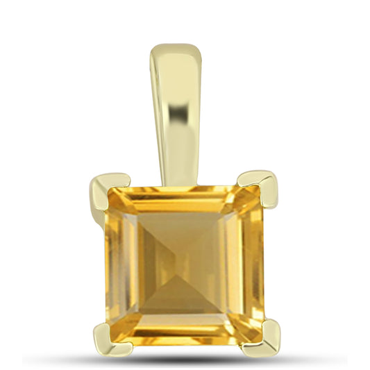 Pendente de Prata com Banho de Ouro com Citrino Dourado do Rio Grande