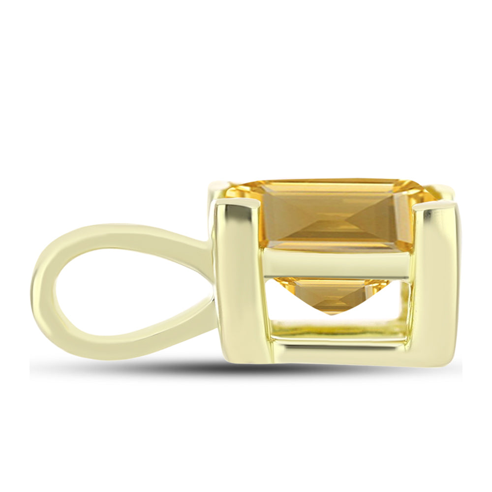 Pendente de Prata com Banho de Ouro com Citrino Dourado do Rio Grande 2 
