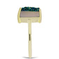 Anel de Prata com Banho de Ouro com Drusy Verde