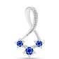 Pendente de Prata com Safira Azul Australiana e Topázio Branco