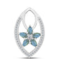 Pendente de Prata com Labradorite e Topázio Branco