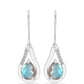 Brincos de Prata com Labradorite e Topázio Branco