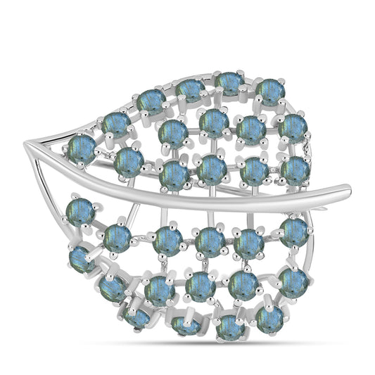 Alfinete de Prata com Labradorite  Contraste: Cabeca de Veado (800)