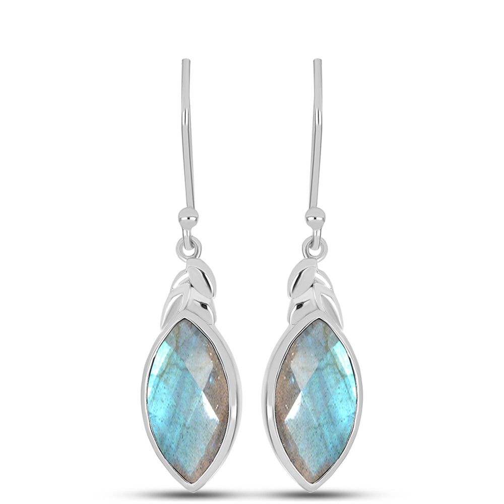 Brincos de Prata com Labradorite
